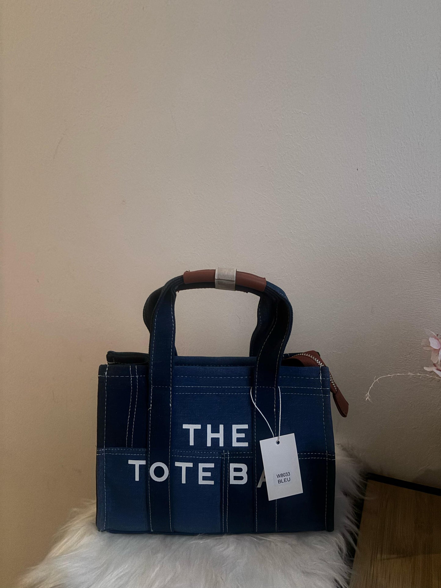 Kleine "The Tote bag" in blauw jeans