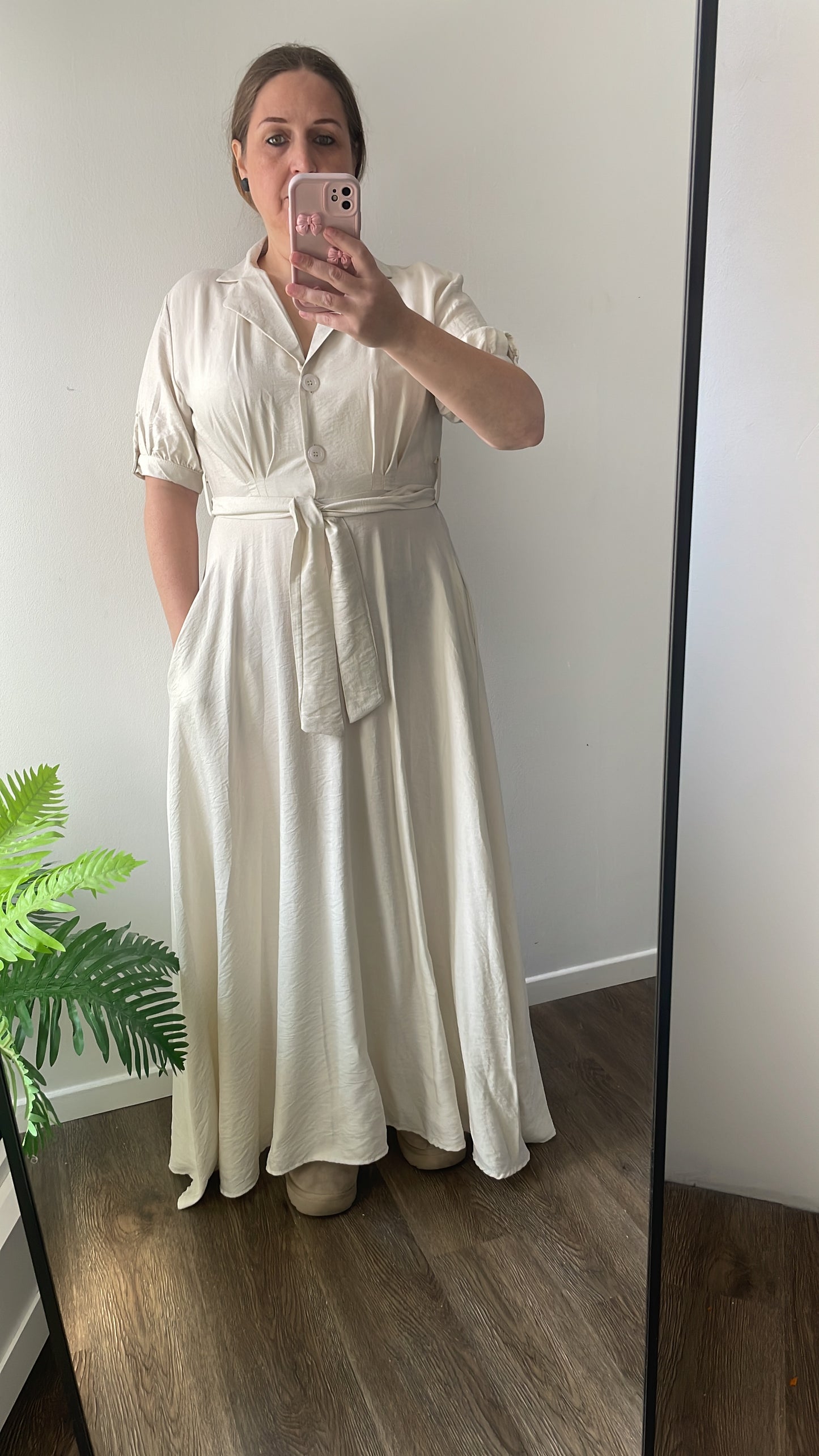 The beige Munah dress