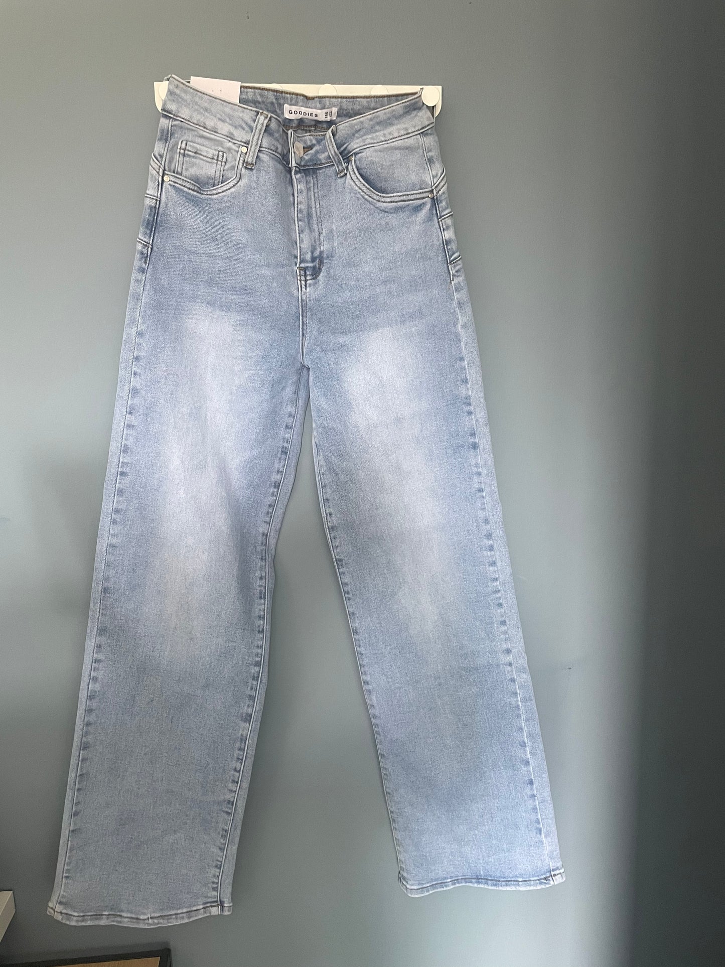 Blauwe wide leg jeans
