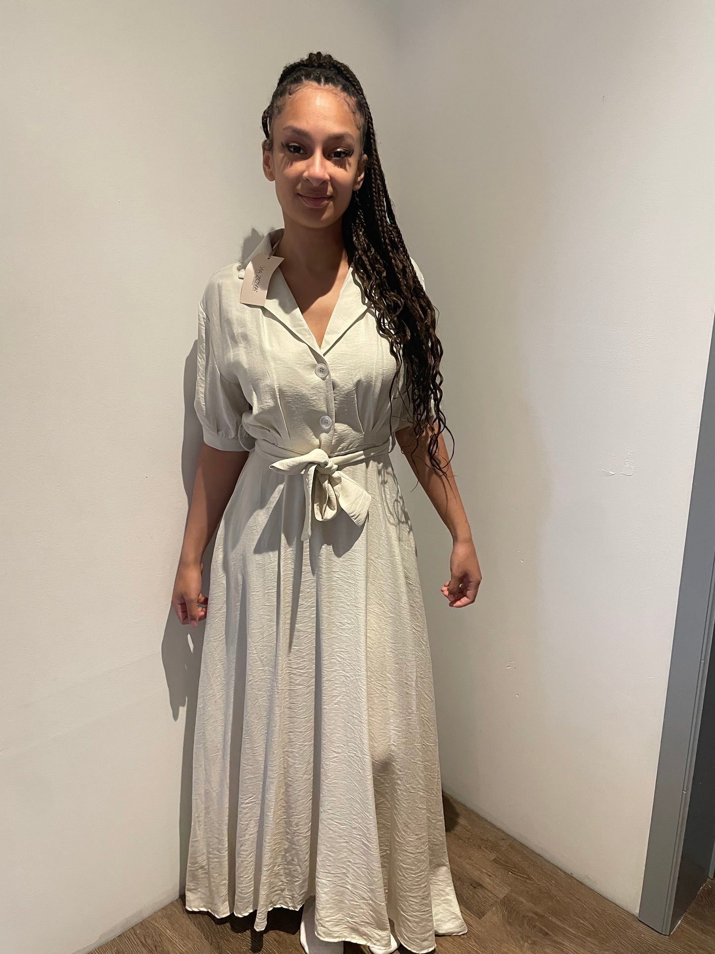 The beige Munah dress