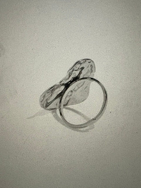 Statement ring hart zilver
