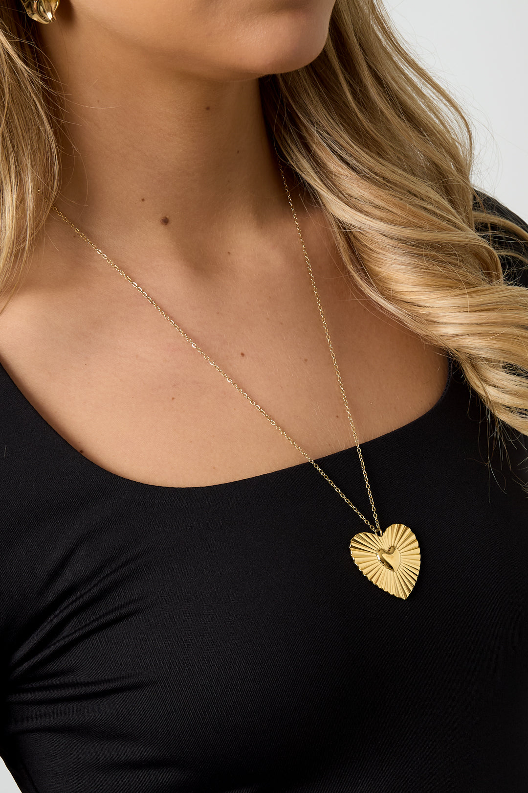 Lange ketting hart goud