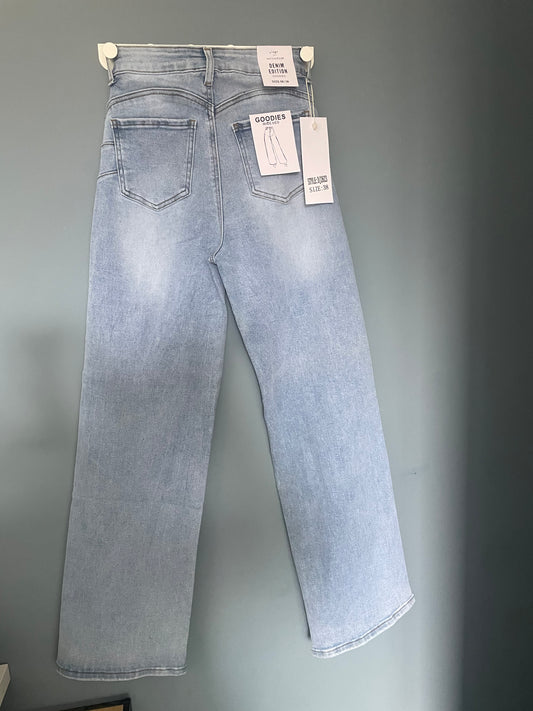 Blauwe wide leg jeans