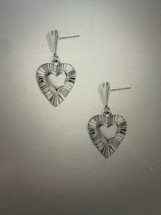 Oorbellen hartjes zilver
