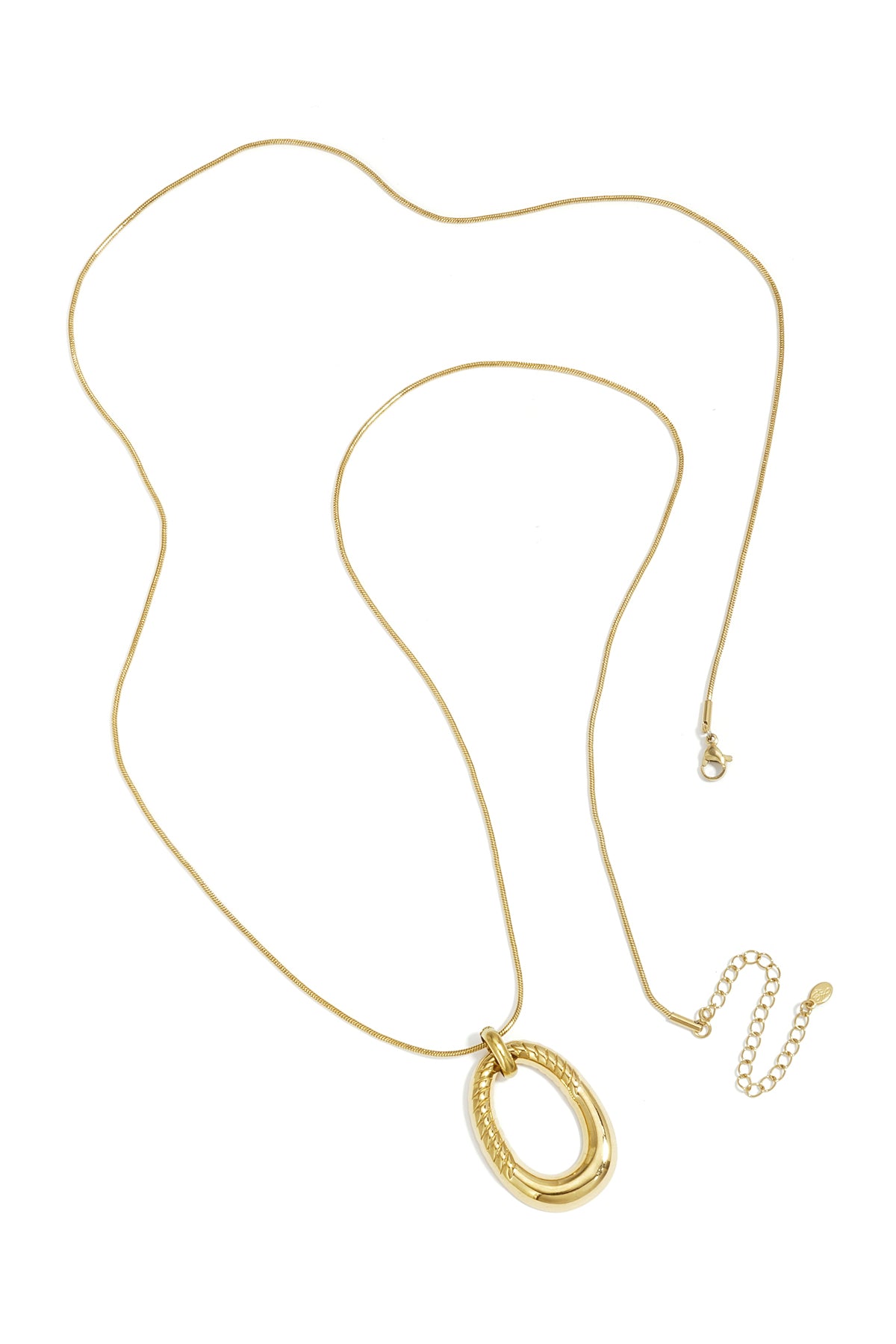 Lange ketting ovale hanger